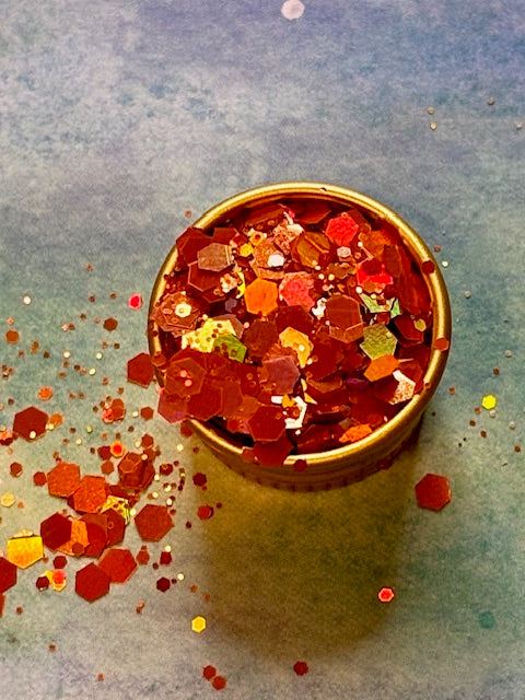 Orange Glitter