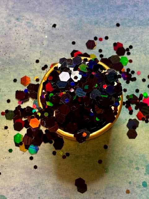 Black & Silver Glitter