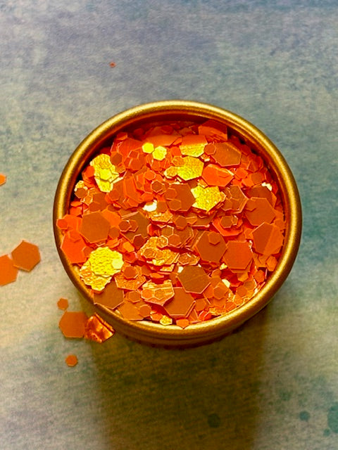 Orange Glitter