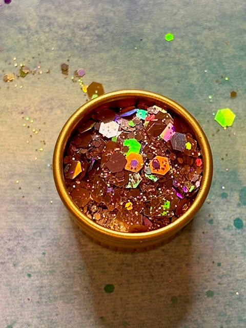 Brown & Gold Glitter